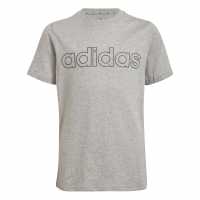 Sale Детска Тениска Adidas Logo T Shirt Junior Grey/Blue Lin Детски тениски и фланелки
