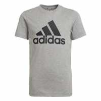 Adidas Детска Тениска Logo T Shirt Junior Gry/Blk Детски тениски и фланелки