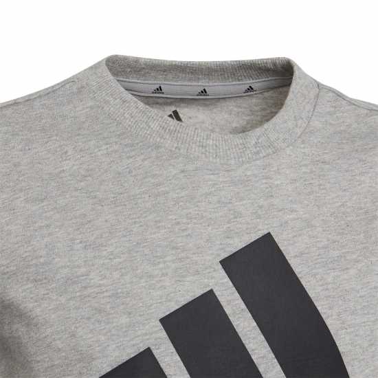 Adidas Детска Тениска Logo T Shirt Junior Gry/Blk - Детски тениски и фланелки
