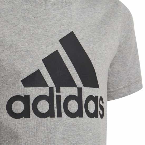 Adidas Детска Тениска Logo T Shirt Junior Gry/Blk Детски тениски и фланелки