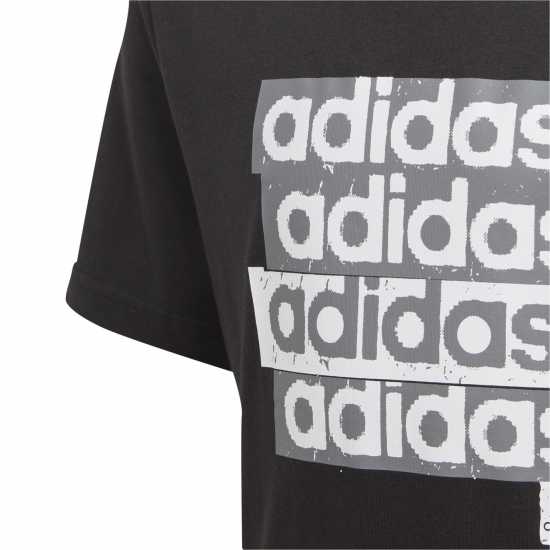 Детски тениски и фланелки Sale Детска Тениска Adidas Logo T Shirt Junior Blk Lin Repeat Sale Детска Тениска Adidas Logo T Shirt Junior Blk Lin Repeat Детски тениски и фланелки