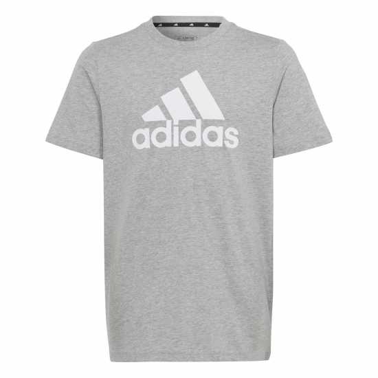 Adidas Детска Тениска Logo T Shirt Junior Gry/Wht BOS Детски тениски и фланелки