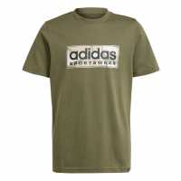 Adidas Детска Тениска Logo T Shirt Junior Олива Страта Детски тениски и фланелки