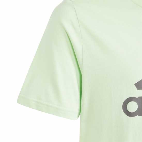 Adidas Детска Тениска Logo T Shirt Junior Lime Green Детски тениски и фланелки