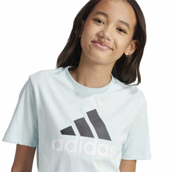 Adidas Детска Тениска Logo T Shirt Junior Хало Минт БОС Детски тениски и фланелки