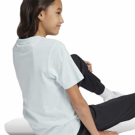 Adidas Детска Тениска Logo T Shirt Junior Хало Минт БОС Детски тениски и фланелки