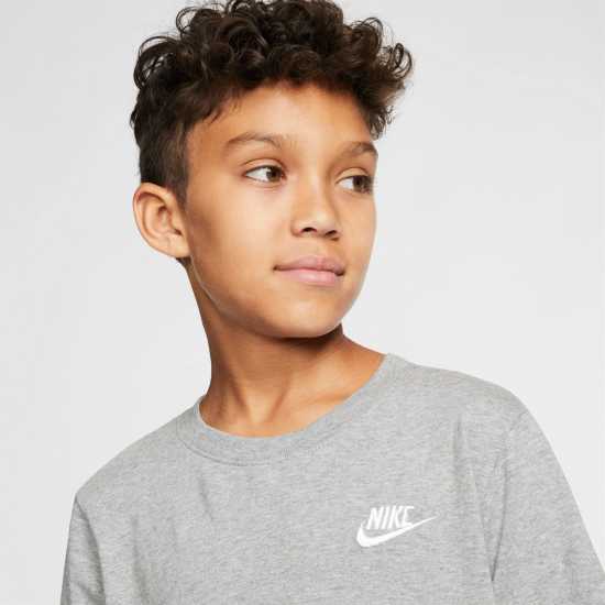 Детски тениски и фланелки Nike Тениска Момчета Futura T Shirt Junior Boys Сиво Nike Тениска Момчета Futura T Shirt Junior Boys Сиво Детски тениски и фланелки