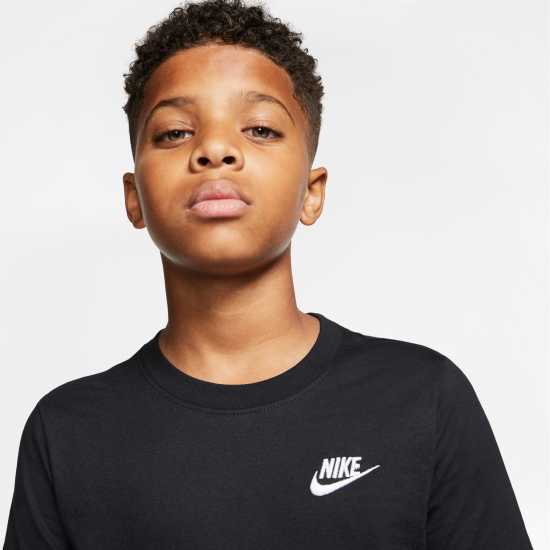 Nike Тениска Момчета Futura T Shirt Junior Boys Черно Детски тениски и фланелки