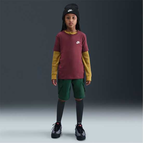 Nike Тениска Момчета Futura T Shirt Junior Boys Beetroot Детски тениски и фланелки