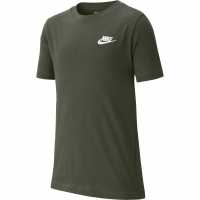 Nike Тениска Момчета Futura T Shirt Junior Boys Cargo/White Детски тениски и фланелки
