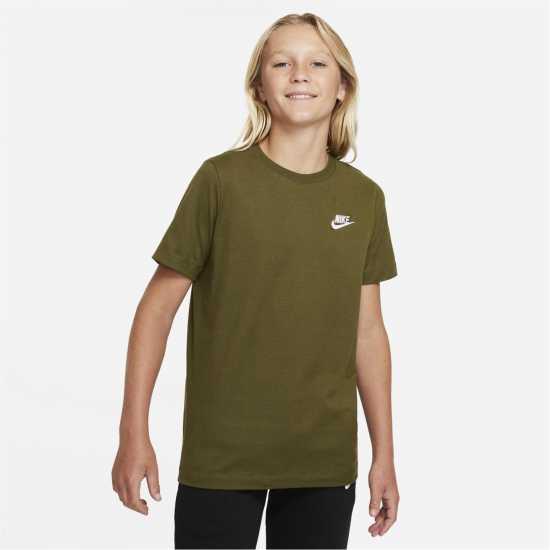 Детски тениски и фланелки Nike Тениска Момчета Futura T Shirt Junior Boys Rough Green Nike Тениска Момчета Futura T Shirt Junior Boys Rough Green Детски тениски и фланелки