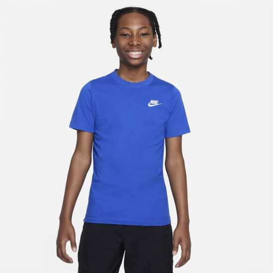 Nike Тениска Момчета Futura T Shirt Junior Boys Game Royal Детски тениски и фланелки