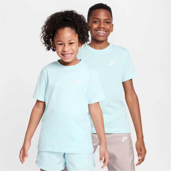 Nike Тениска Момчета Futura T Shirt Junior Boys Глакиер Син Детски тениски и фланелки
