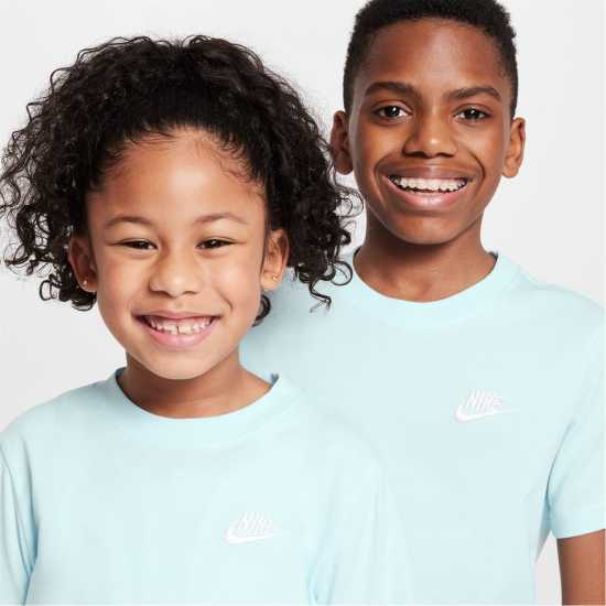 Nike Тениска Момчета Futura T Shirt Junior Boys Глакиер Син Детски тениски и фланелки