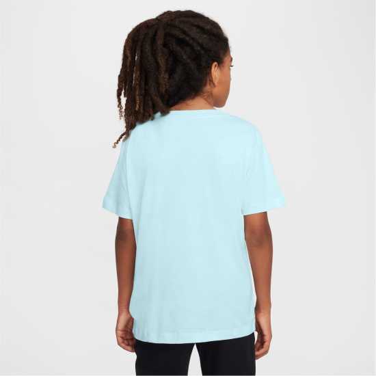Nike Тениска Момчета Futura T Shirt Junior Boys Глакиер Син Детски тениски и фланелки