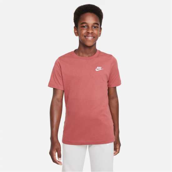 Nike Тениска Момчета Futura T Shirt Junior Boys Canyon Rust Детски тениски и фланелки