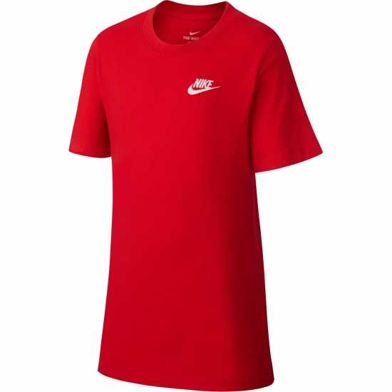 Nike Тениска Момчета Futura T Shirt Junior Boys Червено/Бяло Детски тениски и фланелки