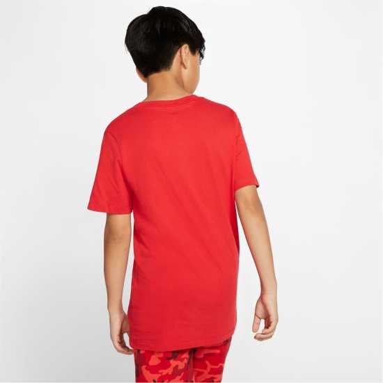 Nike Тениска Момчета Futura T Shirt Junior Boys Red/White Детски тениски и фланелки
