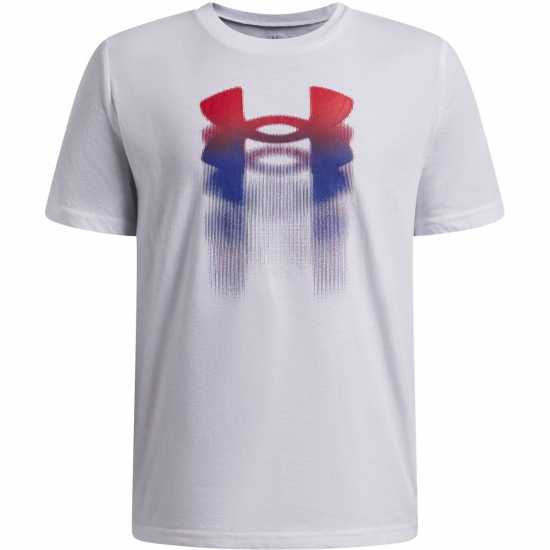 Under Armour Ua Logo Blur Ss Jn62 White/Red 