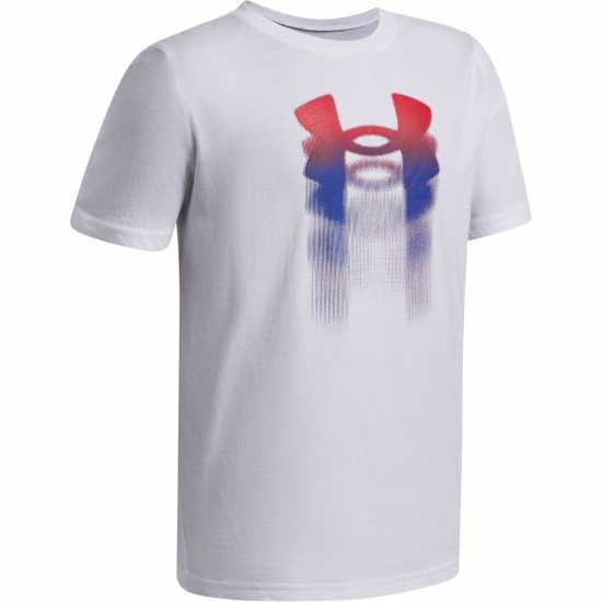 Under Armour Ua Logo Blur Ss Jn62 White/Red 