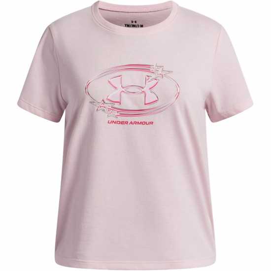 Under Armour Ua Star Logo Ss Jn62 Prime Pink 