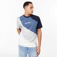 Wave Cut And Sew T-Shirt