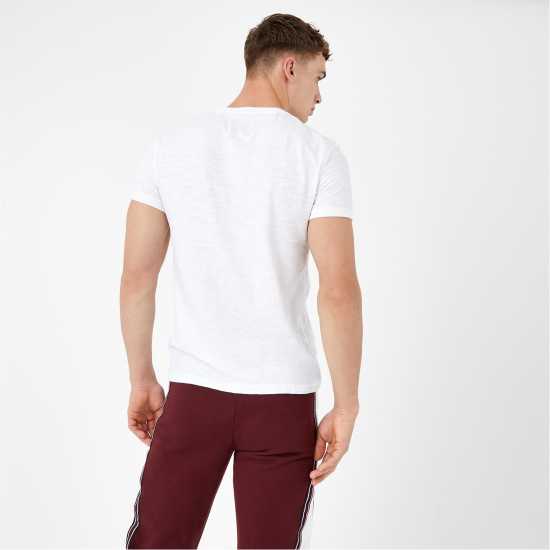 Jack Wills Ayleford Logo T-Shirt White Мъжко облекло за едри хора