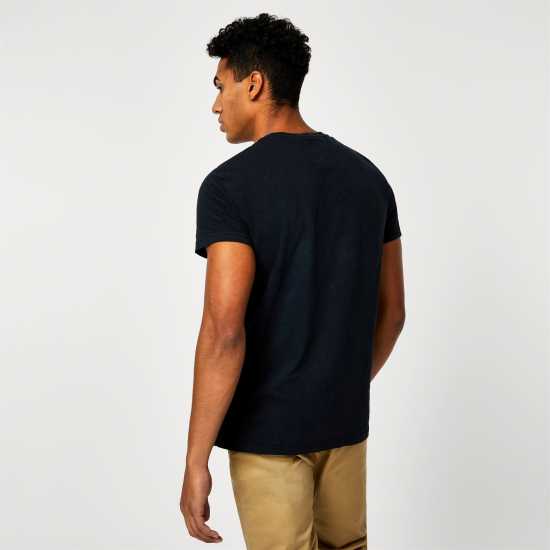 Jack Wills Ayleford Logo T-Shirt Black Мъжко облекло за едри хора