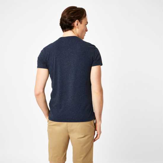 Jack Wills Ayleford Logo T-Shirt Navy Мъжко облекло за едри хора