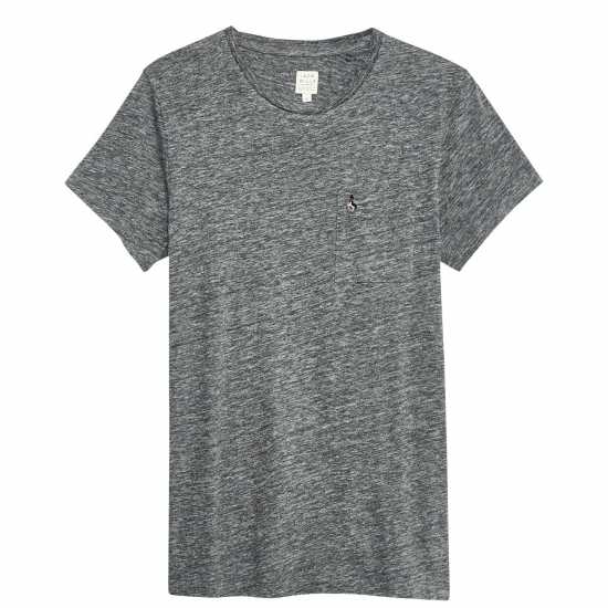 Jack Wills Ayleford Logo T-Shirt Grey Marl Мъжко облекло за едри хора