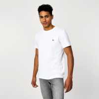 Jack Wills Sandleford T-Shirt White Мъжко облекло за едри хора