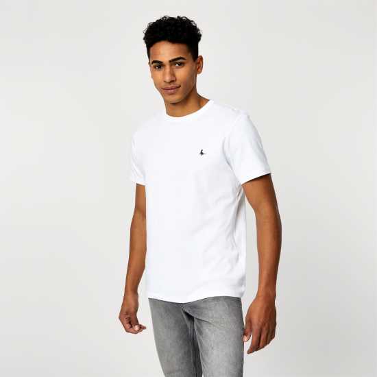 Jack Wills Sandleford T-Shirt White Мъжко облекло за едри хора