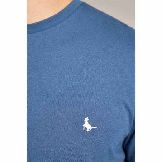 Jack Wills Sandleford T-Shirt Deep Blue Мъжко облекло за едри хора