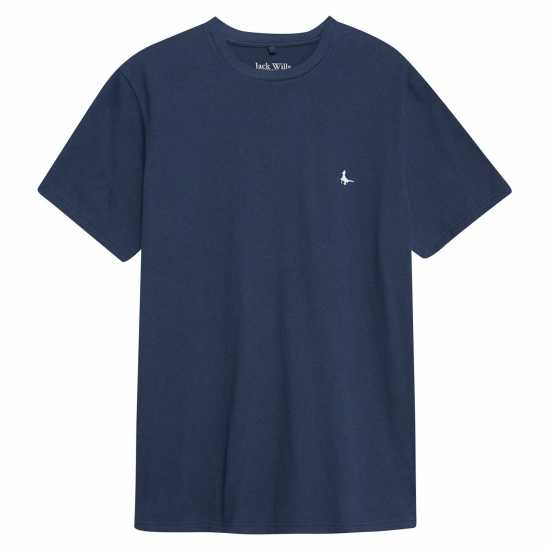 Jack Wills Sandleford T-Shirt Navy Мъжко облекло за едри хора