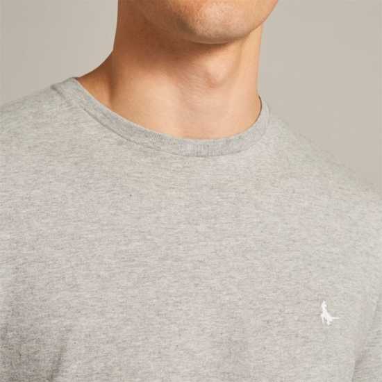 Jack Wills Sandleford T-Shirt Grey Marl Мъжко облекло за едри хора