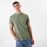 Jack Wills Sandleford T-Shirt dusky green Мъжко облекло за едри хора