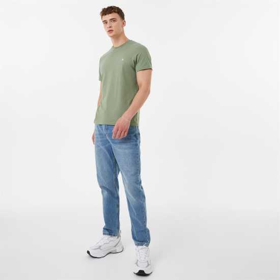 Jack Wills Sandleford T-Shirt dusky green Мъжко облекло за едри хора