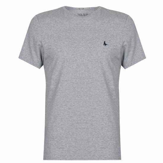 Jack Wills Sandleford T-Shirt Light Ash Marl Мъжко облекло за едри хора