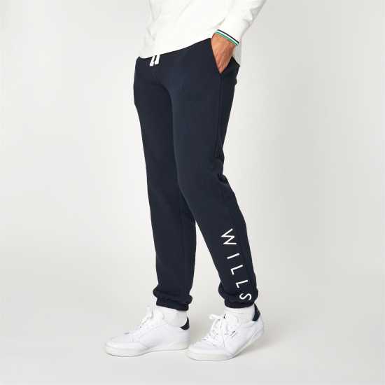 Мъжки меки спортни долнища Jack Wills Wills Logo Joggers Морска синьо Jack Wills Wills Logo Joggers Морска синьо Мъжки меки спортни долнища