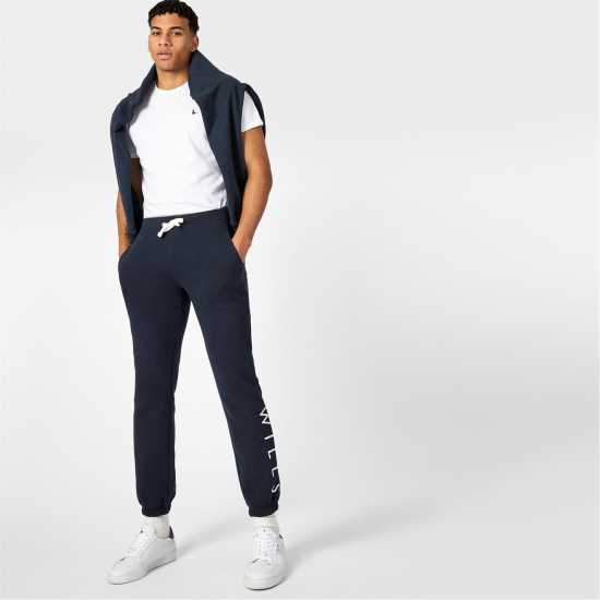 Мъжки меки спортни долнища Jack Wills Wills Logo Joggers Морска синьо Jack Wills Wills Logo Joggers Морска синьо Мъжки меки спортни долнища