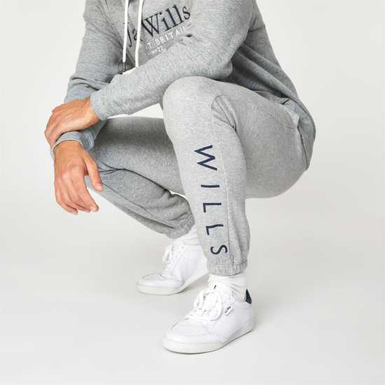 Jack Wills Wills Logo Joggers Сив марл Мъжки меки спортни долнища