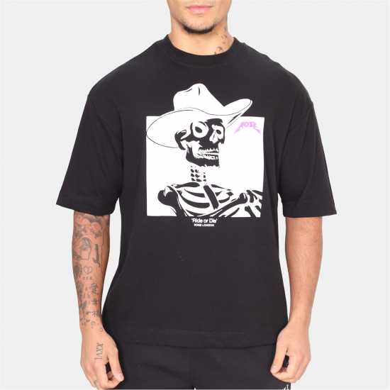 Rose London Ride Or Die T-Shirt Черно 