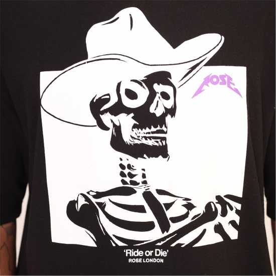 Rose London Ride Or Die T-Shirt Черно 