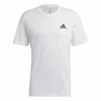 Adidas Мъжка Риза T-Shirt Mens White/Black Мъжко облекло за едри хора
