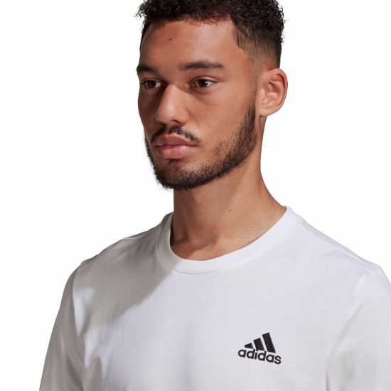 Adidas Мъжка Риза Essentials Single Jersey Linear Embroidered Logo T-Shirt Mens