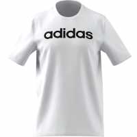 Adidas Мъжка Риза Essentials Single Jersey Linear Embroidered Logo T-Shirt Mens White / Black Мъжко облекло за едри хора