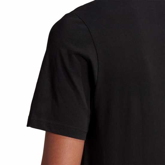 Adidas Мъжка Риза Essentials Single Jersey Linear Embroidered Logo T-Shirt Mens Black SL Мъжко облекло за едри хора