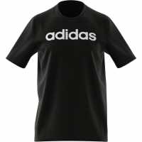 Adidas Мъжка Риза Essentials Single Jersey Linear Embroidered Logo T-Shirt Mens Black Linear Мъжко облекло за едри хора