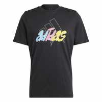 Adidas Мъжка Риза Essentials Single Jersey Linear Embroidered Logo T-Shirt Mens Black Illus BOS Мъжко облекло за едри хора