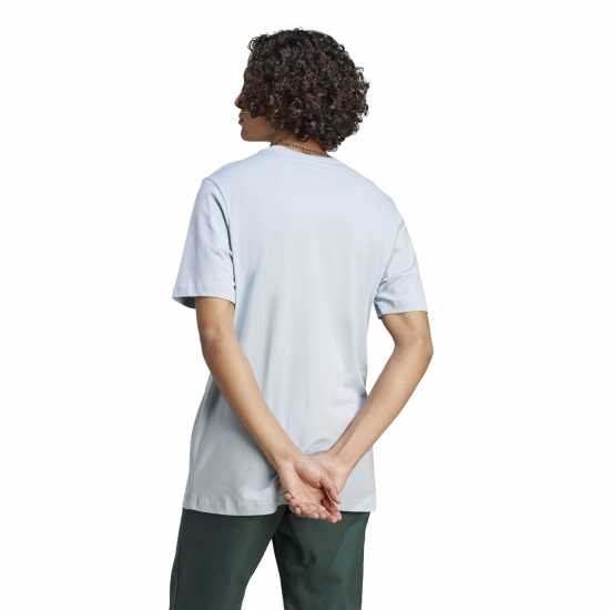 Adidas Мъжка Риза Essentials Single Jersey Linear Embroidered Logo T-Shirt Mens Wonder Blue SL Мъжко облекло за едри хора